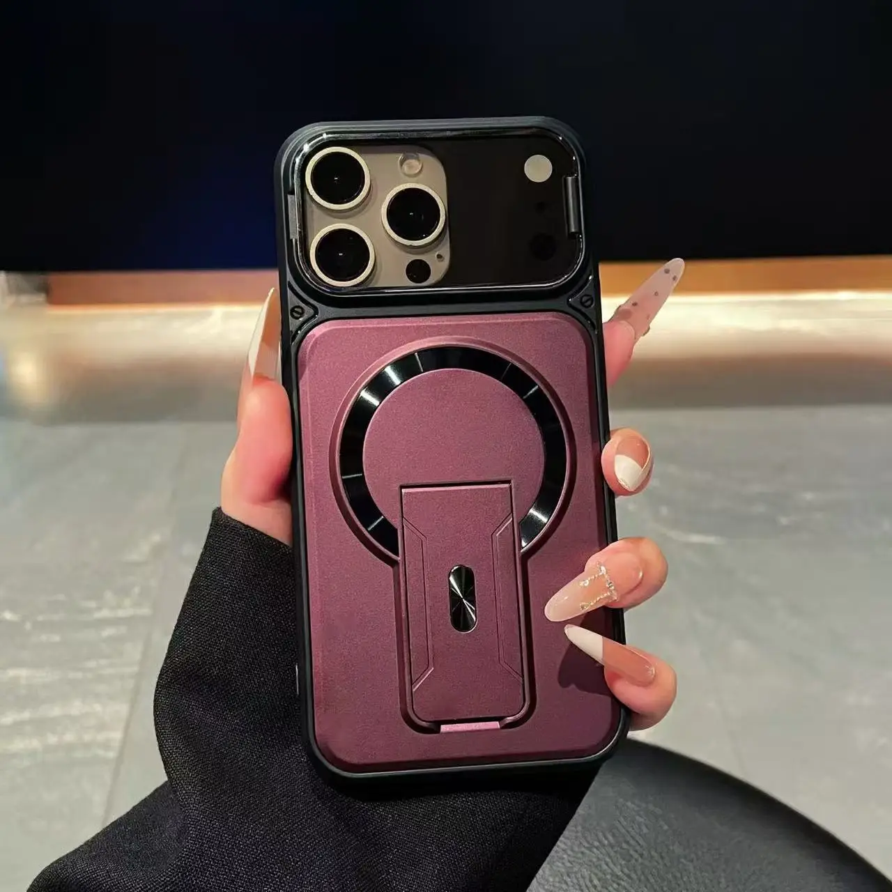 Fold Stand Magnetic Armor Case - Camera Lens Protector ulasan dan harga